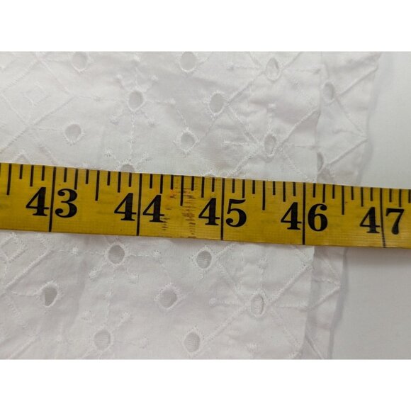 Old Navy size L Fit & Flare Eyelet Midi Dress White Elastic Back Sweetheart Flow - Picture 13 of 13